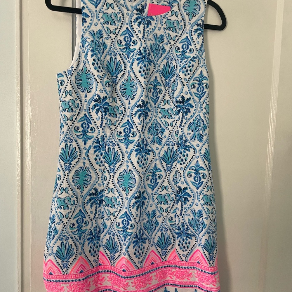 Lilly Pulitzer Blue and Pink Patterned Dress